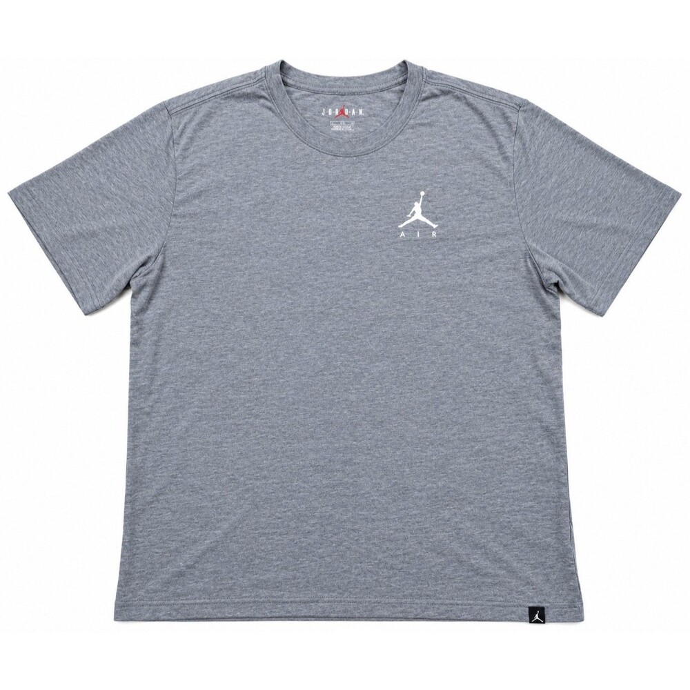 Mens Air Jordan Jumpman Embroidered Short Sleeve T-Shirt Gray XL "Shrunk"